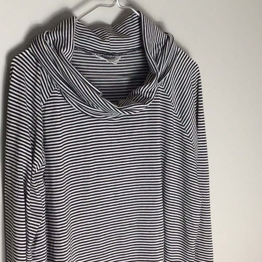 BB Dakota > Striped Cowl Neck Sweater Medium - Picture 4 of 7
